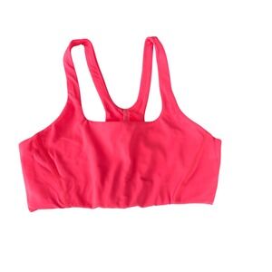 FP Movement Free People Neon Coral Square Neck Sports‎ Bra Size M